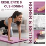 BalanceFrom Yoga Mat, 1 Inch Extra Thick High Density Exercise Mat, Anti-Tear Exercise Yoga Mat with Carrying Strap, Suitable for Various Yoga Exercises, Deep Wine