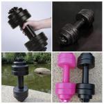 2pcs Dumbbell Shaped Water Bottle Leak Water Bottle for Exercise Yoga Capacity Workout Kettle Odorless Wear-resistant Design