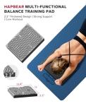 HAPBEAR Exercise Balance Pad - 15"x12" Non-Slip Textured Foam Balance Pad with 2-in-1 Stability & Massage - 2.2" Thick TPE Layer with Soft Cushioning + EVA Massage Layer for Physical Therapy, Core Training & Massage