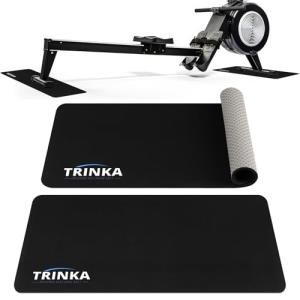 2PCS Rowing Machine Mats, 30"x12" Non-Slip Mat Protect Hardwood Floor Carpet, Fitness Equipment Mat Compatible with Row & Concept 2 Rowing Machine, Peloton Bike, Stationary Spin Bike