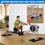 2PCS Rowing Machine Mats, 30"x12" Non-Slip Mat Protect Hardwood Floor Carpet, Fitness Equipment Mat Compatible with Row & Concept 2 Rowing Machine, Peloton Bike, Stationary Spin Bike