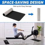 2PCS Rowing Machine Mats, 30"x12" Non-Slip Mat Protect Hardwood Floor Carpet, Fitness Equipment Mat Compatible with Row & Concept 2 Rowing Machine, Peloton Bike, Stationary Spin Bike