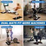 2PCS Rowing Machine Mats, 30"x12" Non-Slip Mat Protect Hardwood Floor Carpet, Fitness Equipment Mat Compatible with Row & Concept 2 Rowing Machine, Peloton Bike, Stationary Spin Bike