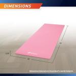 Circuit Fitness by Marcy 1/4-inch (6mm) Non Slip Multi-Purpose Exercise Yoga Mat with Carrying Strap - Sakura Pink