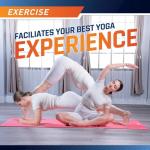 Circuit Fitness by Marcy 1/4-inch (6mm) Non Slip Multi-Purpose Exercise Yoga Mat with Carrying Strap - Sakura Pink