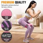 Fabric Resistance Bands for Working Out - Exercise Bands for Women and Men, Booty Bands for Legs and Butt, Yoga, Pilates, Rehab, Fitness and Home Workout