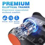 Under Desk Elliptical Exercise Machine, Electric Under-Desk Elliptical for Seniors - Mini Ellipse Leg Exerciser with 12-Speed Touch Screen, Remote Control & Reversible Motion (Black)