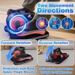 Under Desk Elliptical Exercise Machine, Electric Under-Desk Elliptical for Seniors - Mini Ellipse Leg Exerciser with 12-Speed Touch Screen, Remote Control & Reversible Motion (Black)