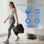 Under Desk Elliptical Exercise Machine, Electric Under-Desk Elliptical for Seniors - Mini Ellipse Leg Exerciser with 12-Speed Touch Screen, Remote Control & Reversible Motion (Black)