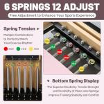 Foldable Pilates Reformer for Home Use, Portable Reformer Machine with Noise Reducing Roller System,Gym Equipment for Full Body Workout (Pink)