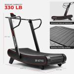 Sunny Health & Fitness Smart Ultra Manual Treadmill, Curved, Non-Motorized, High-Intensity with 8 Levels of Magnetic Resistance - SF-X7110