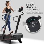 Sunny Health & Fitness Smart Ultra Manual Treadmill, Curved, Non-Motorized, High-Intensity with 8 Levels of Magnetic Resistance - SF-X7110