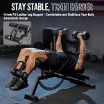 Mikolo 1200LB Weight Bench, Adjustable Workout Bench with Detachable Leg Support, Vertical Storage Space-Saving Exercise Bench for Home Gym, Incline Flat Decline Sit Up Bench for Full Body Fitness