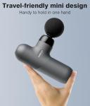 Morelax Mini Massage Gun, Percussion Muscle Massager for Back Pain Relief, Compact Sports Travel Massage Gun with 6 Massage Heads 4 Speeds, Gift for Her, Home, Athletes