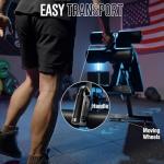 Mikolo 1200LB Weight Bench, Adjustable Workout Bench with Detachable Leg Support, Vertical Storage Space-Saving Exercise Bench for Home Gym, Incline Flat Decline Sit Up Bench for Full Body Fitness