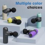 Morelax Mini Massage Gun, Percussion Muscle Massager for Back Pain Relief, Compact Sports Travel Massage Gun with 6 Massage Heads 4 Speeds, Gift for Her, Home, Athletes