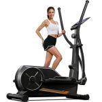 CURSOR FITNESS Elliptical Exercise Machine, Elliptical Machine for Home with 8 Levels Resistance, Silent Magnetic Elliptical Trainer with 12" Stride and LCD Monitor Max 330Lbs