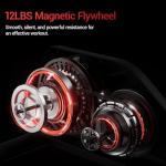 CURSOR FITNESS Elliptical Exercise Machine, Elliptical Machine for Home with 8 Levels Resistance, Silent Magnetic Elliptical Trainer with 12" Stride and LCD Monitor Max 330Lbs