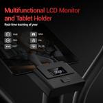 CURSOR FITNESS Elliptical Exercise Machine, Elliptical Machine for Home with 8 Levels Resistance, Silent Magnetic Elliptical Trainer with 12" Stride and LCD Monitor Max 330Lbs