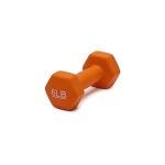 Amazon Basics Neoprene Dumbbell Hand Weights, 6 Pounds, Pair, Orange