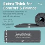 Retrospec Solana Yoga Mat 1/2" Thick w/Nylon Strap for Men & Women - Non Slip Excercise Mat for Yoga, Pilates, Stretching, Floor & Fitness Workouts