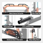 YOLEO NEW Smith Machine with Independent Dual-Pulley System, 1800LB Adjustable Cable Crossover Squat Rack, Multi-Functional Power Cage for Home Gym with More Workout Equipment LAT Pulldown Bar&Dip Bar