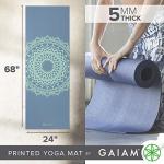 Gaiam Yoga Mat Unisex-Adult Premium Print Non Slip Exercise & Fitness Mat for All Types of Yoga, Pilates & Floor Workouts, Blue Shadow Marrakesh, 68 Inch L x 24 Inch W x 5mm Thick