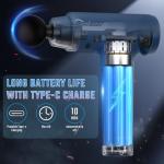 cotsoco Massage Gun Deep Tissue, Muscle Massage Gun with 9 Attachment Heads 20 Speeds & Silent Brushless Motor for Pain Relief, Handheld Percussion Back Massager Gun for Athletes