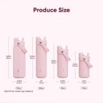 ENCOOL Insulated Water Bottle with Straw Stainless Steel Water Bottle, Leak-Proof, BPA-Free, Double Wall Vacuum Keeps Cold for 24 Hours for Sports, Travel, School (26 oz, Cotton Candy)