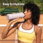 ENCOOL Insulated Water Bottle with Straw Stainless Steel Water Bottle, Leak-Proof, BPA-Free, Double Wall Vacuum Keeps Cold for 24 Hours for Sports, Travel, School (26 oz, Cotton Candy)