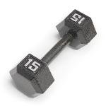 Marcy 15lb Cast Iron Hex Dumbbell, Single, IV-2015