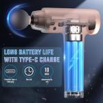 cotsoco Massage Gun Deep Tissue, Muscle Massage Gun with 9 Attachment Heads 20 Speeds & Silent Brushless Motor for Pain Relief, Handheld Percussion Back Massager Gun for Athletes(Pink)