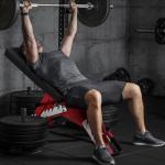 YOLEO Commercial Adjustable Weight Bench - MAX 2300LBS Heavy Duty Workout Bench for Home Gym, Decline/Flat/Incline Bench Press 2.4" Thick Pad(6-Step Assembly) (Red)