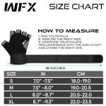 WESTWOOD FOX Gym Gloves Fitness Training Anti Slip Shock-Absorbing Weight Lifting Gloves Padded Grip Breathable Fingerless Workout Support for Men Women Cycling Exercise (Long Wristband, M)