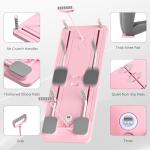 JANUA Pilates Board Reformer Set, 5 in 1 Multi-Purpose Foldable Pilates Sliding Board for Home, Pink