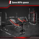 6-in-1 Weight Bench Set with Squat Rack