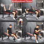 6-in-1 Weight Bench Set with Squat Rack