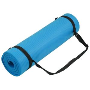 Extra Thick Anti-Tear Yoga Mat with Strap - Blue