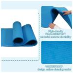 Extra Thick Anti-Tear Yoga Mat with Strap - Blue