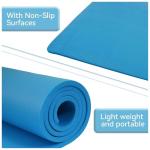 Extra Thick Anti-Tear Yoga Mat with Strap - Blue