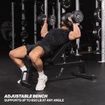 Titan Fitness Performance Series Adjustable Bench, Supports 650 LB Incline, Versatile Utility Bench for Home Gym Weightlifting,Strength Training, Flat, Incline, Upright Positions