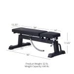 Titan Fitness Performance Series Adjustable Bench, Supports 650 LB Incline, Versatile Utility Bench for Home Gym Weightlifting,Strength Training, Flat, Incline, Upright Positions