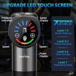 TOLOCO Massage Gun, Deep Tissue Back Massager for Athletes with 10 Massage Heads, Electric Muscle Percussion Massager for Any Pain Relief, FSA and HSA Eligible, Grey