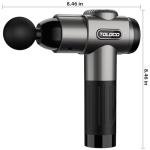 TOLOCO Massage Gun, Deep Tissue Back Massager for Athletes with 10 Massage Heads, Electric Muscle Percussion Massager for Any Pain Relief, FSA and HSA Eligible, Grey