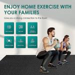 BesWin Large Exercise Mat, 8' x 4'x 1/4" Extra Durable Workout Mats for Home Gym Flooring, High-Density Gym Mats Cardio Mat for Jump Rope, MMA, Stretch, HIIT, Shoe-Friendly, Non-Slip, Non-Toxic