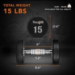 Yes4All Premium Urethane Dumbbell - 15 Pounds
