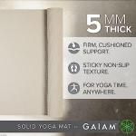 Gaiam Yoga Mat Premium Solid Color Non Slip Exercise & Fitness Mat for All Types of Yoga, Pilates & Floor Workouts, Dovetail, 5mm