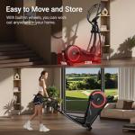 UMAY Elliptical Exercise Machine with 15.5" Stride & Heart Rate Grips, Silent Magnetic Elliptical Trainer for Home with 16 Levels Resistance and LCD Monitor, 350LBS Weight Capacity