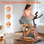 RELIFE REBUILD YOUR LIFE Exercise Bike Stationary for Home Indoor,Cycling Bike with Silent Belt Drive for Home Cardio,Brake Pad Resistance with djustable & Comfort Seat/PAD Holder/LCD Monitor.
