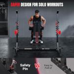 Yoleo 1980LBS 10-in-1 Weight Bench with Rack - Bench Press Set, Leg Extension, Preacher Curl & Flat/Incline/Decline Full Body Workout Bench, Adjustable Olympic Weight Benches for Home Gym(47.44IN WIDE GRIP)